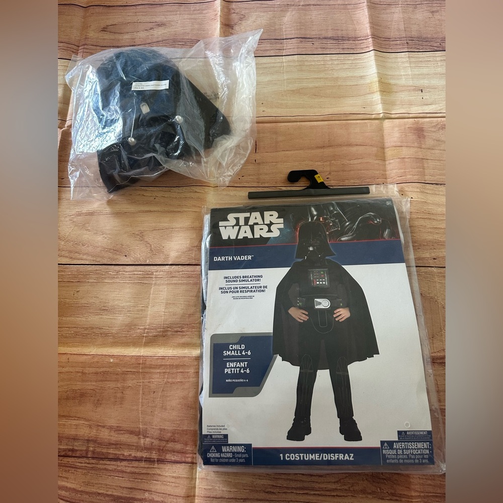 Star Wars Darth Vader costume boy size S 4-6